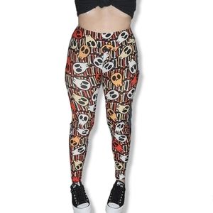Lularoe skulls and bones leggings halloween spooky fall one size fits most
